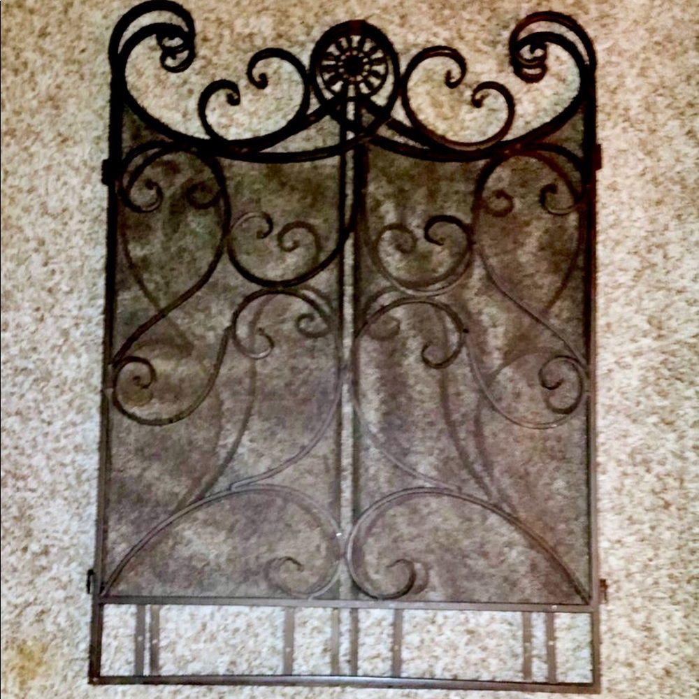Beautiful iron fireplace cover